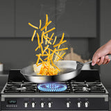 SOGA Stainless Steel Fry Pan 24cm 32cm Frying Pan Top Grade Skillet Induction Cooking FryPan