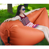 2X Fast Inflatable Sleeping Bag Lazy Air Sofa Orange