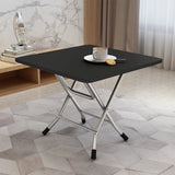 SOGA Black Portable Square Table Standing Legs Foldable Furniture Home Decor