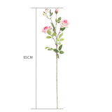 SOGA 12 Heads Artificial Silk Flower Fake Rose Bouquet Table Decor Pink