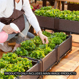 SOGA 2X 160cm Raised Planter Box Vegetable Herb Flower Outdoor Plastic Plants Garden Bed with Legs Deepen
