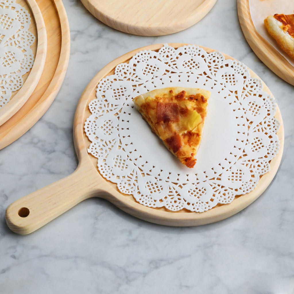 SOGA 9 inch Round Premium Wooden Pine Food Serving Tray Charcuterie Bo ...