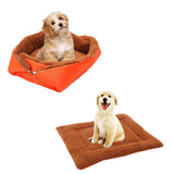 SOGA Orange Dual-purpose Cushion Nest Cat Dog Bed Warm Plush Kennel Mat Pet Home Travel Essentials