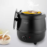 SOGA 10L Soup Kettle Commercial Soup Pot Electric Soup Maker Black