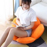 SOGA Orange Whimsical Big Flower Shape Cushion Soft Leaning Bedside Pad Floor Plush Pillow Home Decor