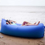 2X Fast Inflatable Sleeping Bag Lazy Air Sofa Blue/Orange