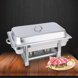 SOGA Stainless Steel Chafing Triple Tray Catering Dish Food Warmer