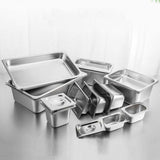 SOGA Gastronorm GN Pan Full Size 1/1 GN Pan 6.5cm Deep Stainless Steel Tray With Lid