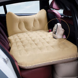 SOGA Beige Honeycomb Inflatable Car Mattress Portable Camping Air Bed Travel Sleeping Kit Essentials