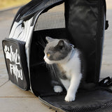 SOGA 2X Black Pet Carrier Backpack Breathable Mesh Portable Safety Travel Essentials Outdoor Bag