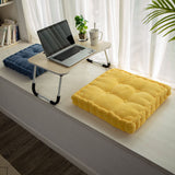 SOGA 2X Yellow Square Cushion Soft Leaning Plush Backrest Throw Seat Pillow Home Office Decor