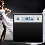 SOGA 180kg Electronic Talking Scale Weight Fitness Glass Bathroom Scale LCD Display Stainless