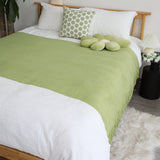 SOGA 2X Green Acrylic Knitted Throw Blanket Solid Fringed Warm Cozy Woven Cover Couch Bed Sofa Home Decor