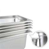 SOGA 4X Gastronorm GN Pan Full Size 1/1 GN Pan 4cm Deep Stainless Steel Tray