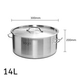 SOGA Dual Burners Cooktop Stove 14L and 17L Stainless Steel Stockpot Top Grade Stock Pot