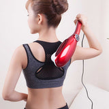 SOGA 6 Heads Portable Handheld Massager Soothing Stimulate Blood Flow Shoulder Red