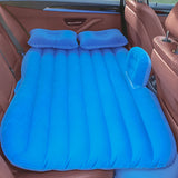 SOGA Blue Stripe Inflatable Car Mattress Portable Camping Rest Air Bed Travel Compact Sleeping Kit Essentials