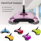 SOGA Auto Household Spin Hand Push Sweeper Home Broom Room Floor Dust Cleaner Mop Green