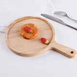 SOGA 2X 11 inch Round Premium Wooden Pine Food Serving Tray Charcuterie Board Paddle Home Decor