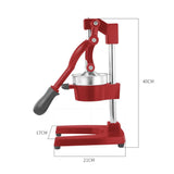 SOGA 2X Commercial Manual Juicer Hand Press Juice Extractor Squeezer Orange Citrus Red