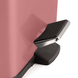 SOGA Foot Pedal Stainless Steel Rubbish Recycling Garbage Waste Trash Bin Square 6L Pink