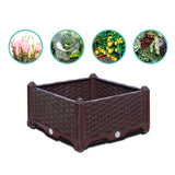 SOGA 2X 120cm Raised Planter Box Vegetable Herb Flower Outdoor Plastic Plants Garden Bed with Legs Deepen