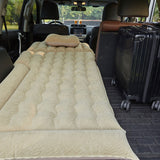SOGA 2X Beige Inflatable Car Boot Mattress Portable Camping Air Bed Travel Sleeping Essentials
