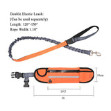 SOGA 2X Orange Adjustable Hands-Free Pet Leash Bag Dog Lead Walking Running Jogging Pet Essentials