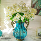 SOGA 10 Bunch Artificial Silk Lilium nanum 6 Heads Flower Fake Bridal Bouquet Table Decor White