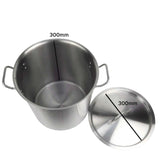 SOGA 21L 18/10 Stainless Steel Stockpot with Perforated Stock pot Basket Pasta Strainer