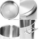 SOGA Stock Pot 44L Top Grade Thick Stainless Steel Stockpot 18/10 Without Lid