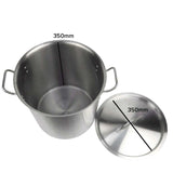 SOGA 33L 18/10 Stainless Steel Stockpot with Perforated Stock pot Basket Pasta Strainer