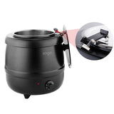 SOGA 2X 10L Soup Kettle Commercial Soup Pot Electric Soup Maker Black