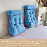 SOGA 2X 45cm Blue Triangular Wedge Lumbar Pillow Headboard Backrest Sofa Bed Cushion Home Decor