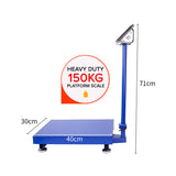 SOGA 2X 150kg Electronic Digital Platform Scale Computing Shop Postal Weight Blue