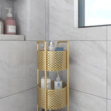 SOGA 2X 3 Tier Bathroom Shelf Multifunctional Storage Display Rack Organiser with wheels