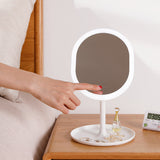 SOGA 2X 20cm White Rechargeable LED Light Makeup Mirror Tabletop Vanity Home Decor