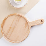 SOGA 8 inch Round Premium Wooden Pine Food Serving Tray Charcuterie Board Paddle Home Decor