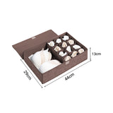 SOGA Coffee Flip Top Underwear Storage Box Foldable Wardrobe Partition Drawer Home Organiser