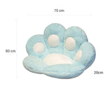 SOGA 2X Blue Paw Shape Cushion Warm Lazy Sofa Decorative Pillow Backseat Plush Mat Home Decor