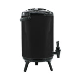 SOGA 18L Stainless Steel Insulated Milk Tea Barrel Hot and Cold Beverage Dispenser Container with Faucet Black