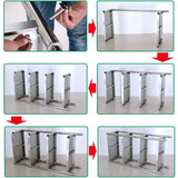 SOGA Stainless Steel 4 Tier Kitchen Shelving Unit Display Shelf Home Office 120CM