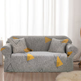 SOGA 2-Seater Geometric Print Sofa Cover Couch Protector High Stretch Lounge Slipcover Home Decor