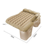 SOGA 2X Beige Ripple Inflatable Car Mattress Portable Camping Air Bed Travel Sleeping Kit Essentials