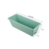 SOGA 49.5cm Green Rectangular Planter Vegetable Herb Flower Outdoor Plastic Box with Holder Balcony Garden Decor Set of 2