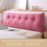 SOGA 2X 120cm Pink Triangular Wedge Bed Pillow Headboard Backrest Bedside Tatami Cushion Home Decor