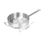 SOGA 32cm Stainless Steel Saucepan With Lid Induction Cookware With Triple Ply Base