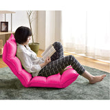 SOGA 4X Foldable Tatami Floor Sofa Bed Meditation Lounge Chair Recliner Lazy Couch Pink