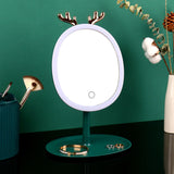 SOGA Green Antler LED Light Makeup Mirror Tabletop Vanity Home Decor