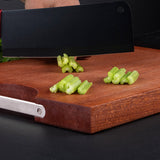 SOGA 50cm Rectangular Wooden Ebony Butcher Block Non-slip Chopping Food Serving Tray Charcuterie Board